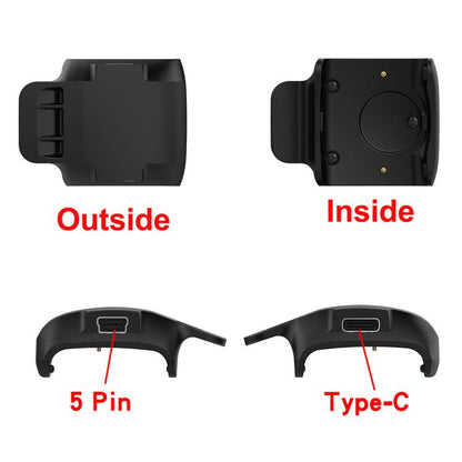 For Garmin Barklimiter Deluxe / Delta Deluxe Portable Dual Ports Pet Dog Bark Collar Tracker Charging Adapter(Black) by bashfashion