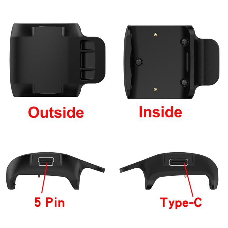 For Garmin Delta / Delta XC / Delta Upland Portable Dual Ports Pet Dog Bark Collar Tracker Charging Adapter(Black) by bashfashion