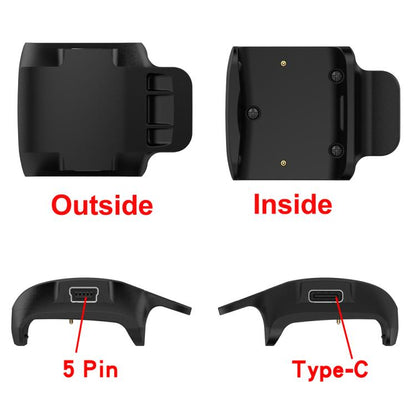 For Garmin Delta / Delta XC / Delta Upland Portable Dual Ports Pet Dog Bark Collar Tracker Charging Adapter(Black) by bashfashion