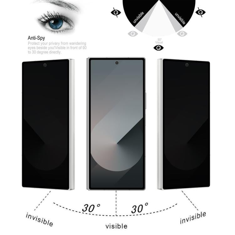 For Samsung Galaxy Z Fold7 5G Silk Full Cover 360-degree Privacy Tempered Glass Film by bashfashion