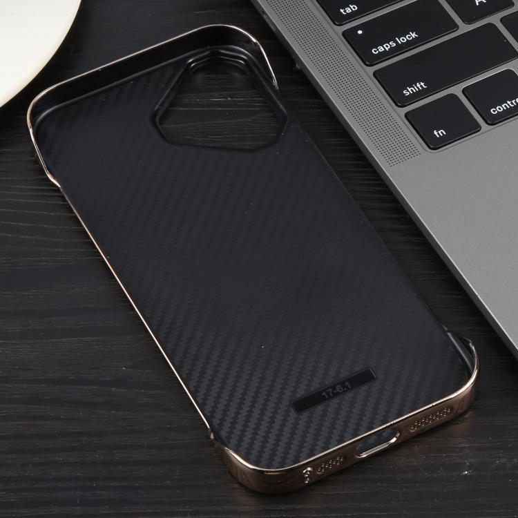 For iPhone 16 Plus Electroplating Frameless Frosted Anti-Glare PC MagSafe Phone Case(Desert Gold) by bashfashion