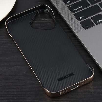 For iPhone 16 Electroplating Frameless Frosted Anti-Glare PC MagSafe Phone Case(Desert Gold) by bashfashion