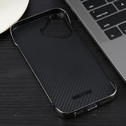 For iPhone 16 Electroplating Frameless Frosted Anti-Glare PC MagSafe Phone Case(Titanium Gray) by bashfashion