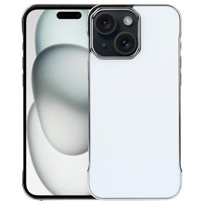 For iPhone 15 Plus / 14 Plus Electroplating Frameless Frosted Anti-Glare PC MagSafe Phone Case(Silver White) by bashfashion