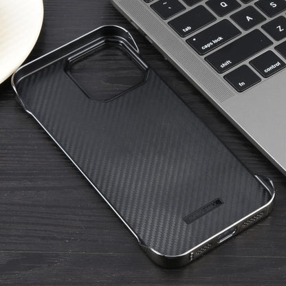 For iPhone 14 Pro Electroplating Frameless Frosted Anti-Glare PC MagSafe Phone Case(Titanium Gray) by bashfashion