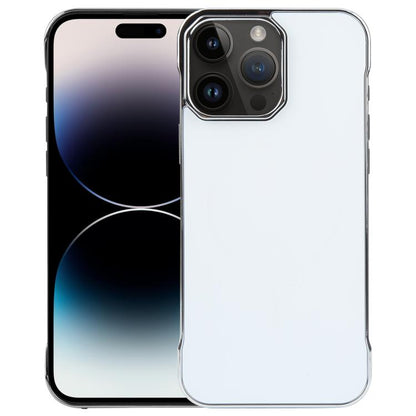 For iPhone 14 Pro Max Electroplating Frameless Frosted Anti-Glare PC MagSafe Phone Case(Silver White) by bashfashion