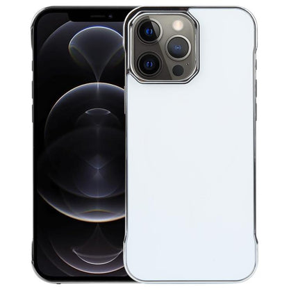 For iPhone 13 Pro Max / 12 Pro Max Electroplating Frameless Frosted Anti-Glare PC MagSafe Phone Case(Silver White) by bashfashion