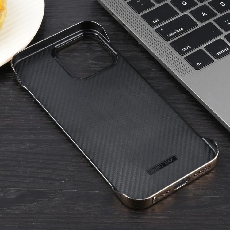 For iPhone 13 Pro Electroplating Frameless Frosted Anti-Glare PC MagSafe Phone Case(Desert Gold) by bashfashion