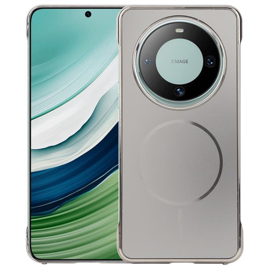 For Huawei Mate 60 Electroplating Frameless Frosted Anti-Glare PC MagSafe Phone Case(Titanium Gray) by bashfashion