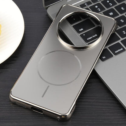 For Huawei Mate 60 Electroplating Frameless Frosted Anti-Glare PC MagSafe Phone Case(Titanium Gray) by bashfashion