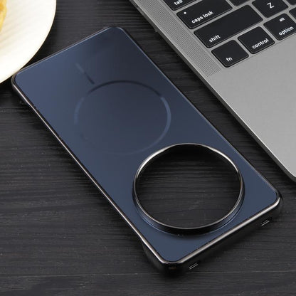 For Huawei Mate 60 Pro Electroplating Frameless Frosted Anti-Glare PC MagSafe Phone Case(Black) by bashfashion