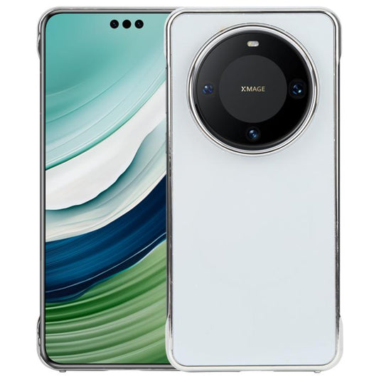 For Huawei Mate 60 Pro Electroplating Frameless Frosted Anti-Glare PC MagSafe Phone Case(Silver White) by bashfashion