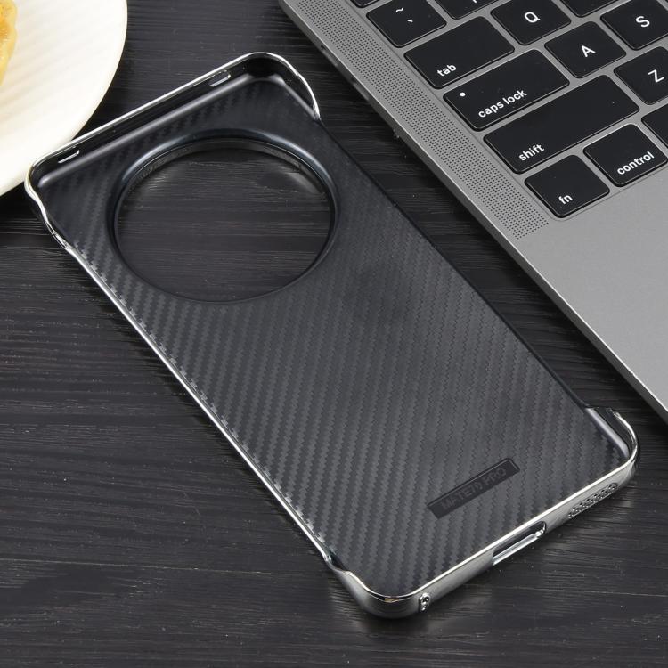 For Huawei Mate 60 Pro Electroplating Frameless Frosted Anti-Glare PC MagSafe Phone Case(Silver White) by bashfashion