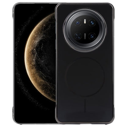 For Huawei Mate 70 Electroplating Frameless Frosted Anti-Glare PC MagSafe Phone Case(Black) by bashfashion