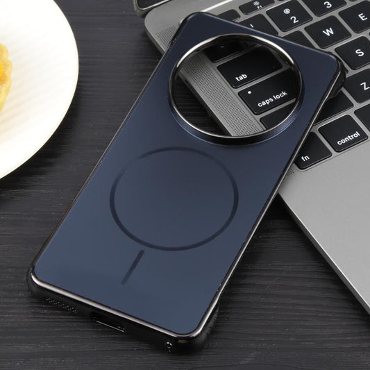 For Huawei Mate 70 Electroplating Frameless Frosted Anti-Glare PC MagSafe Phone Case(Black) by bashfashion