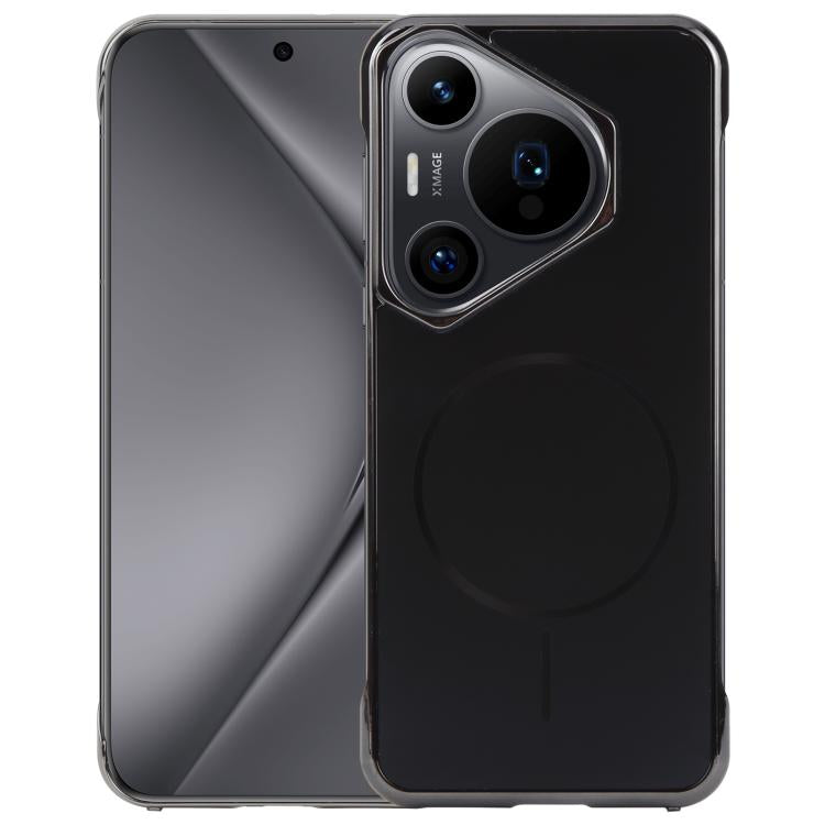 For Huawei Pura 70 Pro / 70 Pro+ Electroplating Frameless Frosted Anti-Glare PC MagSafe Phone Case(Black) by bashfashion