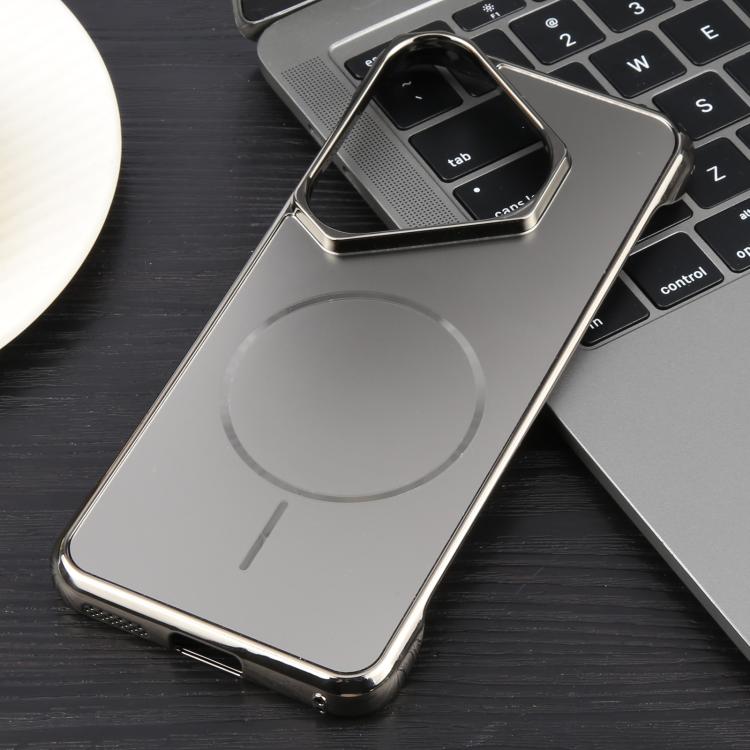 For Huawei Pura 70 Pro / 70 Pro+ Electroplating Frameless Frosted Anti-Glare PC MagSafe Phone Case(Titanium Gray) by bashfashion