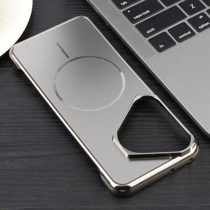 For Huawei Pura 70 Pro / 70 Pro+ Electroplating Frameless Frosted Anti-Glare PC MagSafe Phone Case(Titanium Gray) by bashfashion