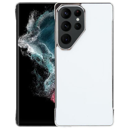 For Samsung Galaxy S22 Ultra 5G Electroplating Frameless Frosted Anti-Glare PC MagSafe Phone Case(Silver White) by bashfashion