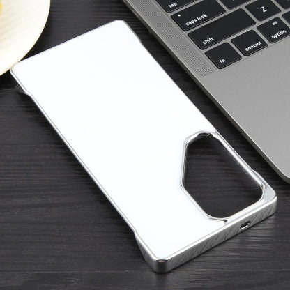 For Samsung Galaxy S22 Ultra 5G Electroplating Frameless Frosted Anti-Glare PC MagSafe Phone Case(Silver White) by bashfashion