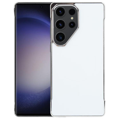 For Samsung Galaxy S23 Ultra 5G Electroplating Frameless Frosted Anti-Glare PC MagSafe Phone Case(Silver White) by bashfashion