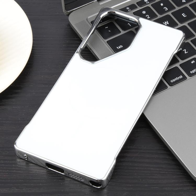 For Samsung Galaxy S23 Ultra 5G Electroplating Frameless Frosted Anti-Glare PC MagSafe Phone Case(Silver White) by bashfashion