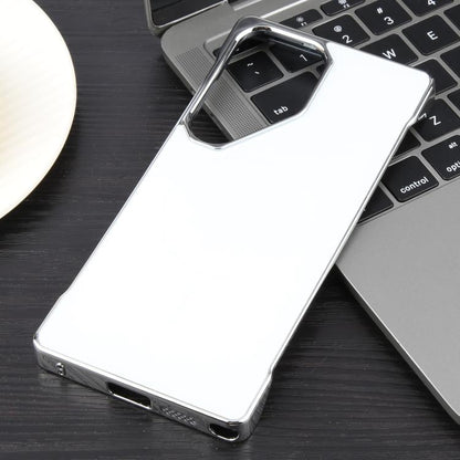 For Samsung Galaxy S23 Ultra 5G Electroplating Frameless Frosted Anti-Glare PC MagSafe Phone Case(Silver White) by bashfashion