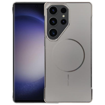 For Samsung Galaxy S23 Ultra 5G Electroplating Frameless Frosted Anti-Glare PC MagSafe Phone Case(Titanium Gray) by bashfashion