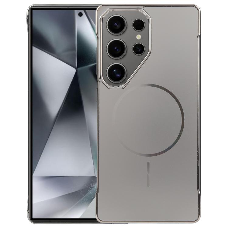 For Samsung Galaxy S25 Ultra 5G Electroplating Frameless Frosted Anti-Glare PC MagSafe Phone Case(Titanium Gray) by bashfashion