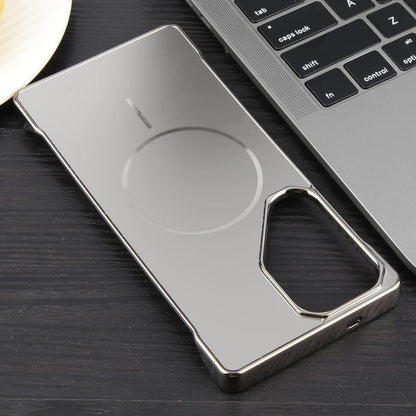 For Samsung Galaxy S25 Ultra 5G Electroplating Frameless Frosted Anti-Glare PC MagSafe Phone Case(Titanium Gray) by bashfashion