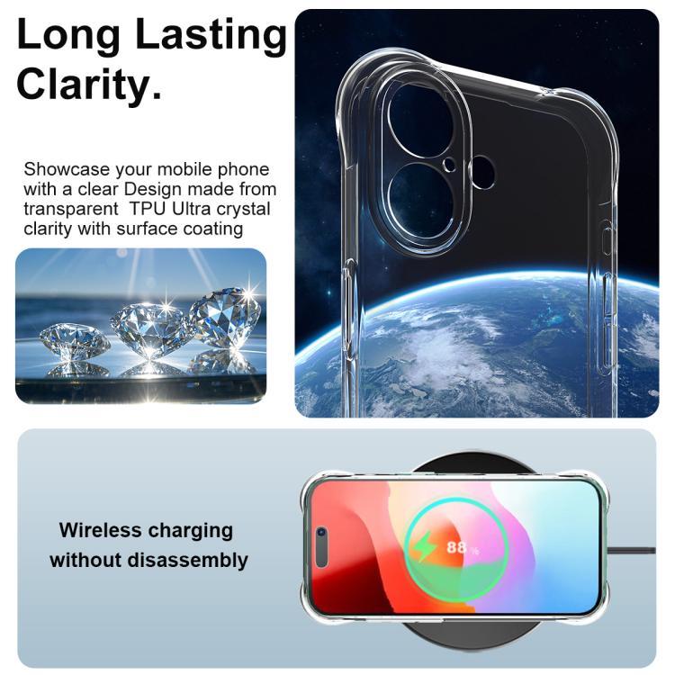 For iPhone 17 imak Shockproof Airbag TPU Phone Case(Transparent) by imak