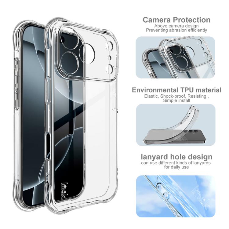 For iPhone 17 Pro imak Shockproof Airbag TPU Phone Case(Transparent) by imak