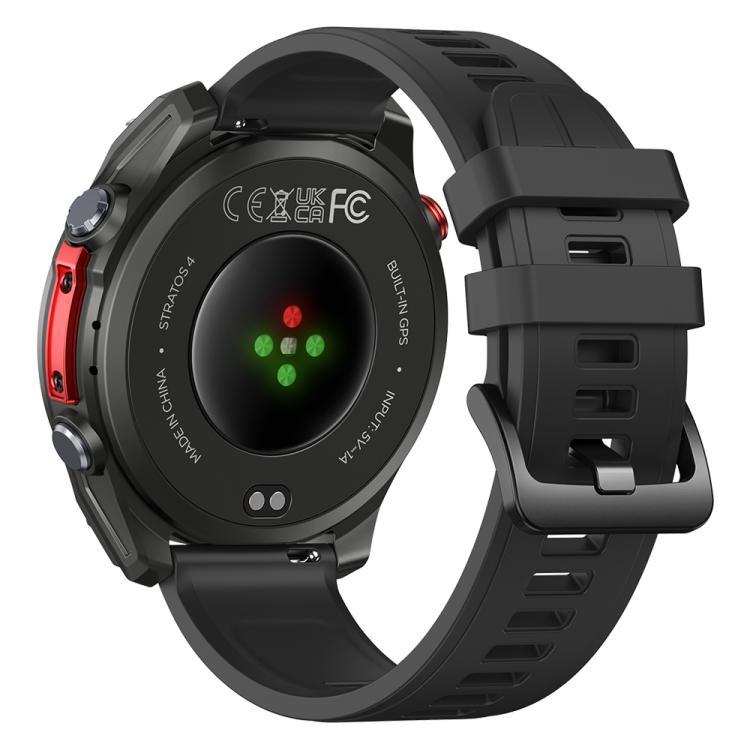 Zeblaze Stratos 4 Rugged Outdoor GPS Smart Watch 1.43 inch Screen 5 ATM & IP69K(Black) by Zeblaze