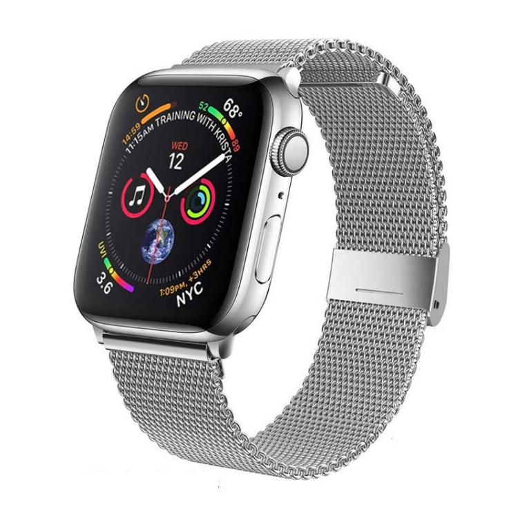 For Apple Watch 42 / 44 / 45 / 46 / 49mm xDfind Milanese Buckle Metal Watch Band(Silver) by xDfind