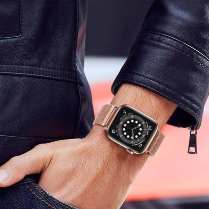 For Apple Watch 38 / 40 / 41 / S10 42mm xDfind Milanese Buckle Metal Watch Band(Black) by xDfind