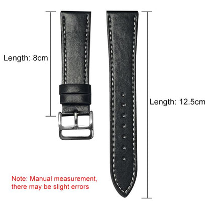 For Garmin Fenix 7 / 7X / 6X 26mm xDfind Silver Buckle Leather Quick Release Watch Band(Black) by xDfind