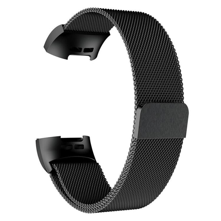 For Fitbit Charge 3 / 4 xDfind Milanese Magnetic Stainless Steel Watch Band(Black) by xDfind