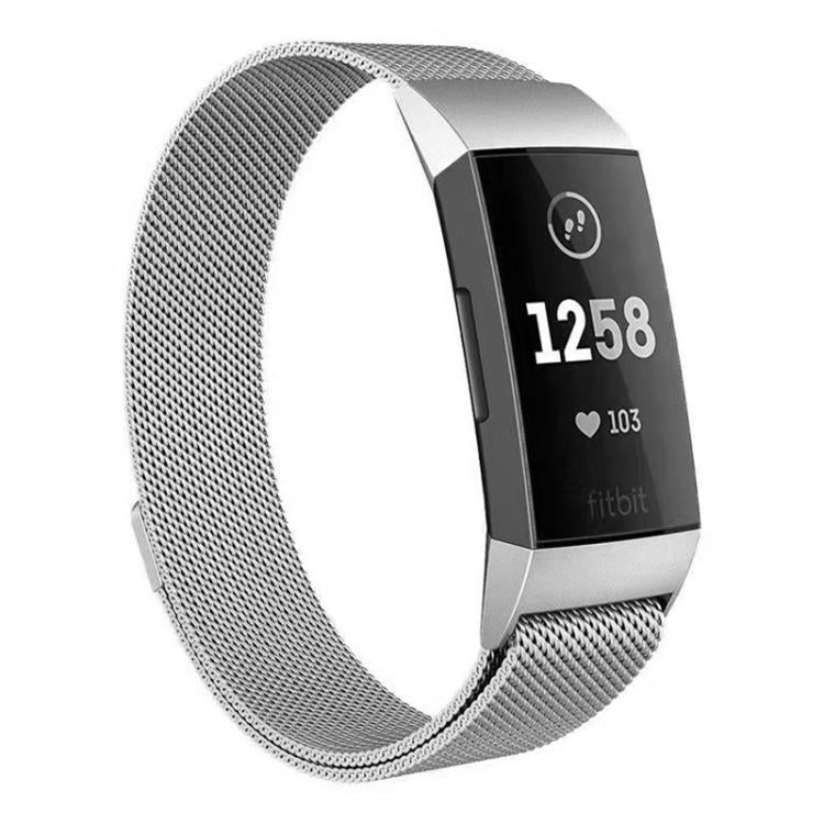For Fitbit Charge 3 / 4 xDfind Milanese Magnetic Stainless Steel Watch Band(Silver) by xDfind