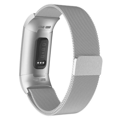 For Fitbit Charge 3 / 4 xDfind Milanese Magnetic Stainless Steel Watch Band(Silver) by xDfind