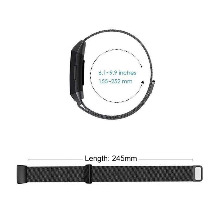 For Fitbit Charge 3 / 4 xDfind Milanese Magnetic Stainless Steel Watch Band(Rose Gold) by xDfind