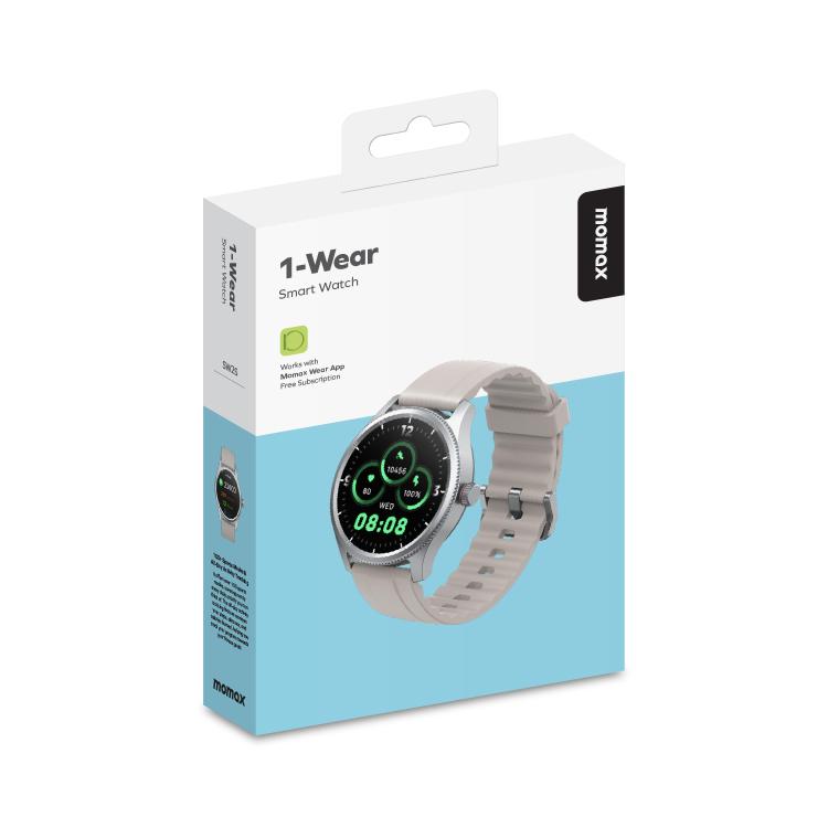 MOMAX SW2S 1.38 inch Screen IP68 Waterproof Smart Sports Watch(Grey) by MOMAX