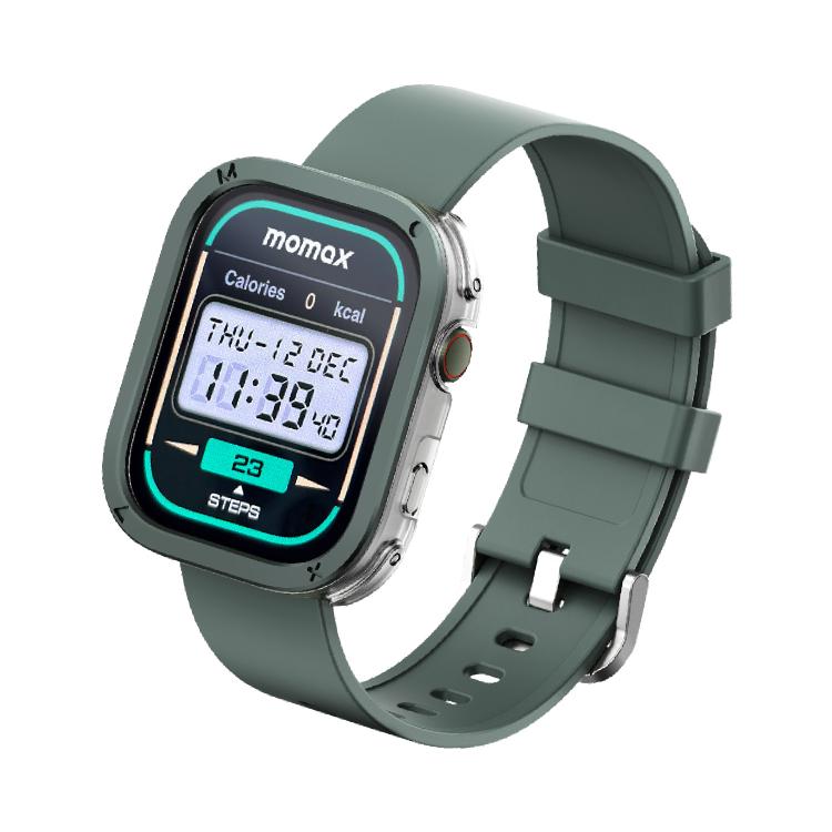 MOMAX SW3S 1.99 inch Screen 3ATM Waterproof Smart Sports Watch(Green) by MOMAX