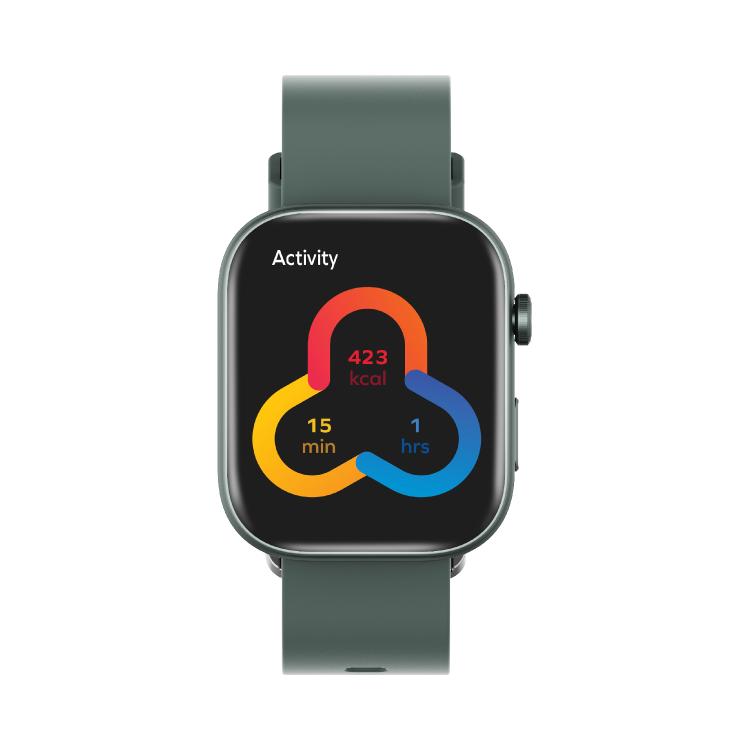 MOMAX SW3S 1.99 inch Screen 3ATM Waterproof Smart Sports Watch(Green) by MOMAX