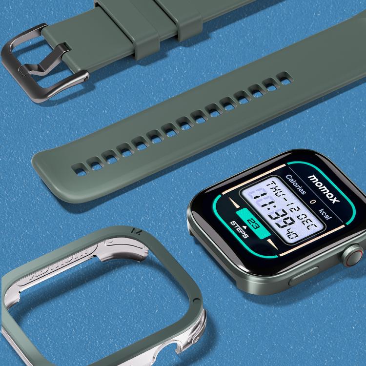 MOMAX SW3S 1.99 inch Screen 3ATM Waterproof Smart Sports Watch(Green) by MOMAX