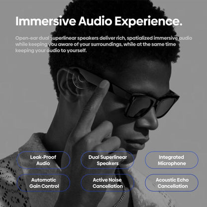 Zeblaze Eyewear AI Shooting Glasses Open-ear Audio AI Assistance(Transparent Lenses) by Zeblaze