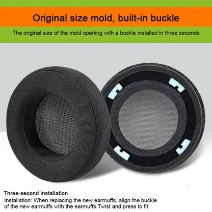 2pcs Velvet Replacement Earpads For AKG K612 / K712(Black) by bashfashion