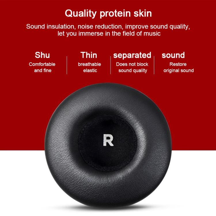 2pcs Protein Leather Replacement Earpads For AKG Y50BT / Y55DJ / Y50 / Y55(Black) by bashfashion