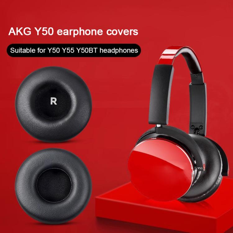 1 Pair Mesh Replacement Earpads For AKG Y50BT / Y55DJ / Y50 / Y55(Black) by bashfashion
