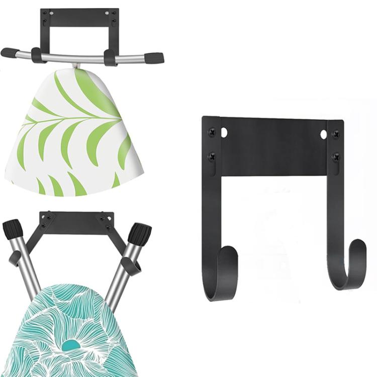 Wall Mounted Ironing Board Bracket Adjustable Ironing Board Hanger(Black) by bashfashion