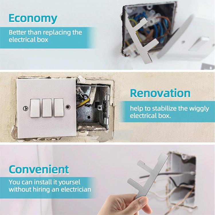 10pcs/Pack Switch Box Bracket Electrical Box F Clamp Loose Power Socket Repairer by bashfashion